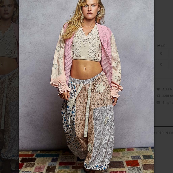 POL “ Freda ” POL V-Neck Chenille Cardigan Sweater 58A - Picture 5 of 5